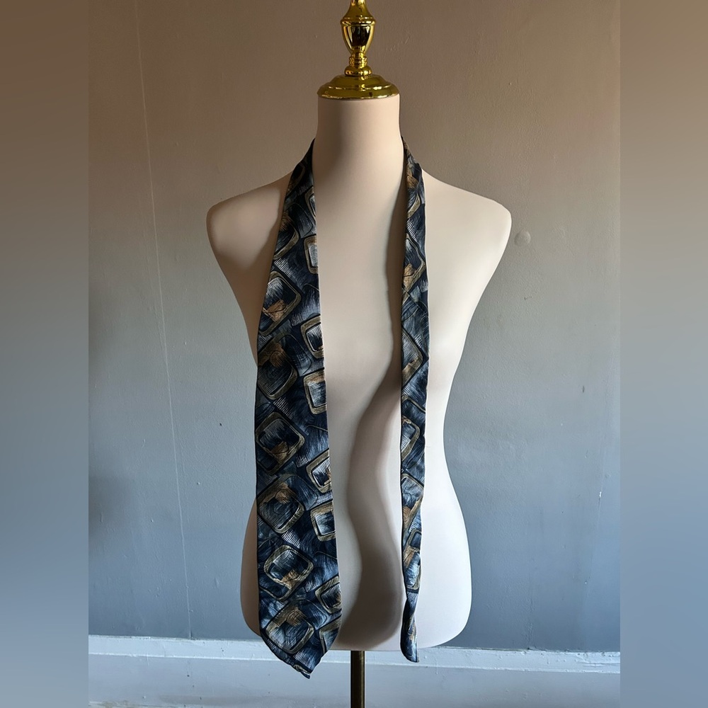 Dimitrius Blue Patterned Tie - Picture 2 of 3